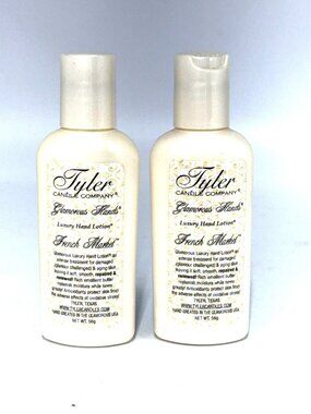 Tyler Candle Company Glamorous Hands Luxury Hand Lotion French Market 2oz Set 2
